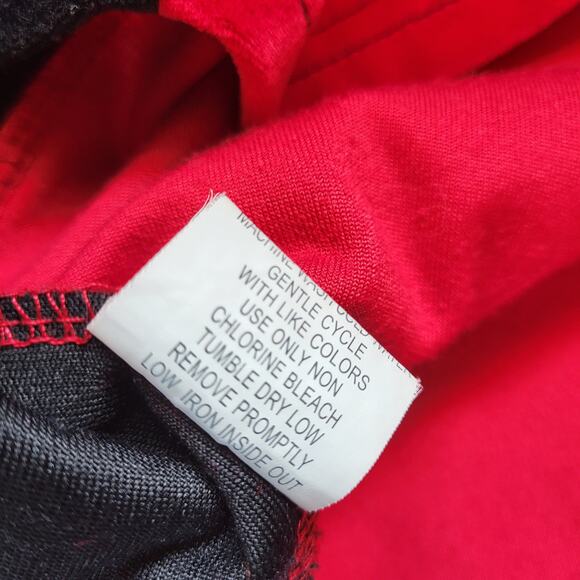 Velour Jacket Womens Size 10 Red and Black Colorblock Stretch Zipper Lon… - Picture 8 of 12